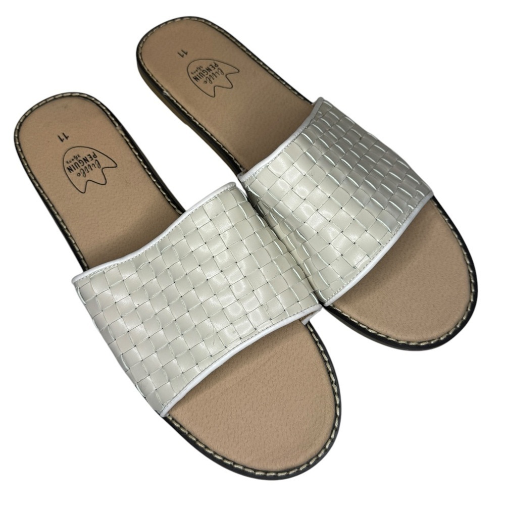 NEW little penguin shoes leather slides sandals women’s 11